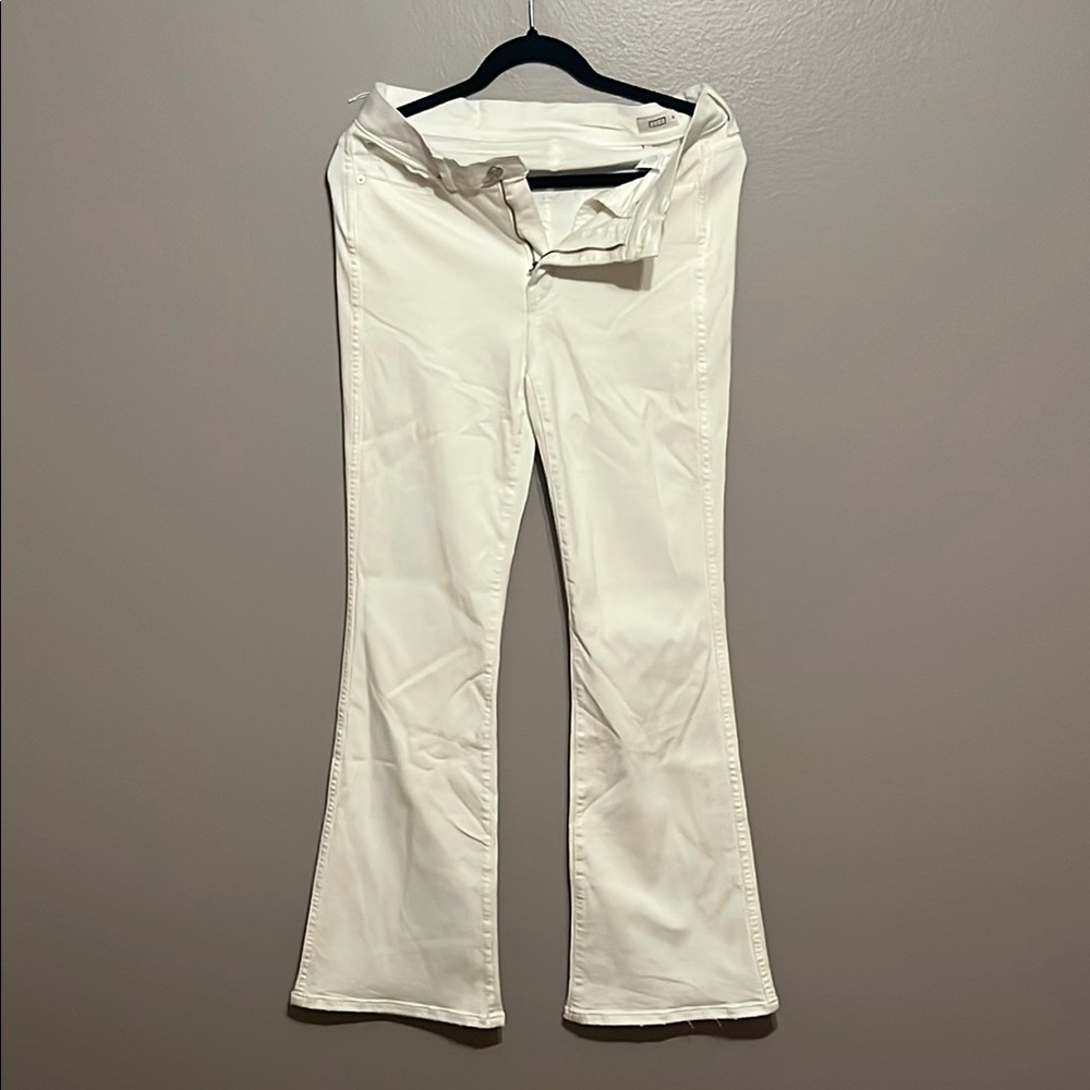 AYR White Flare Wide Leg Jeans
